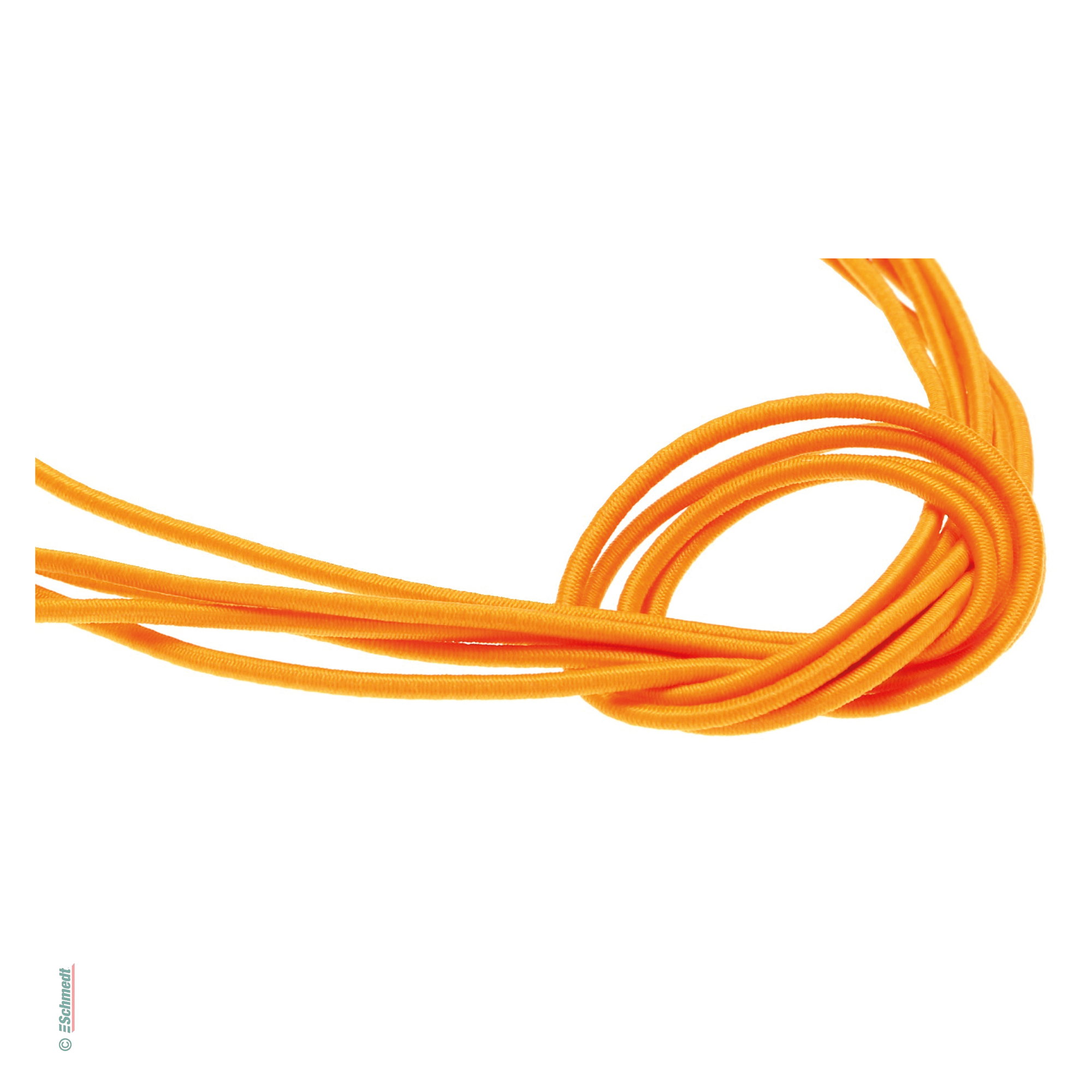 Cordón de goma unido en círculo - Color 003 - naranja - Aplication: para encuadernar o cerrar carpetas, menus, tarjeta de invitación etc....