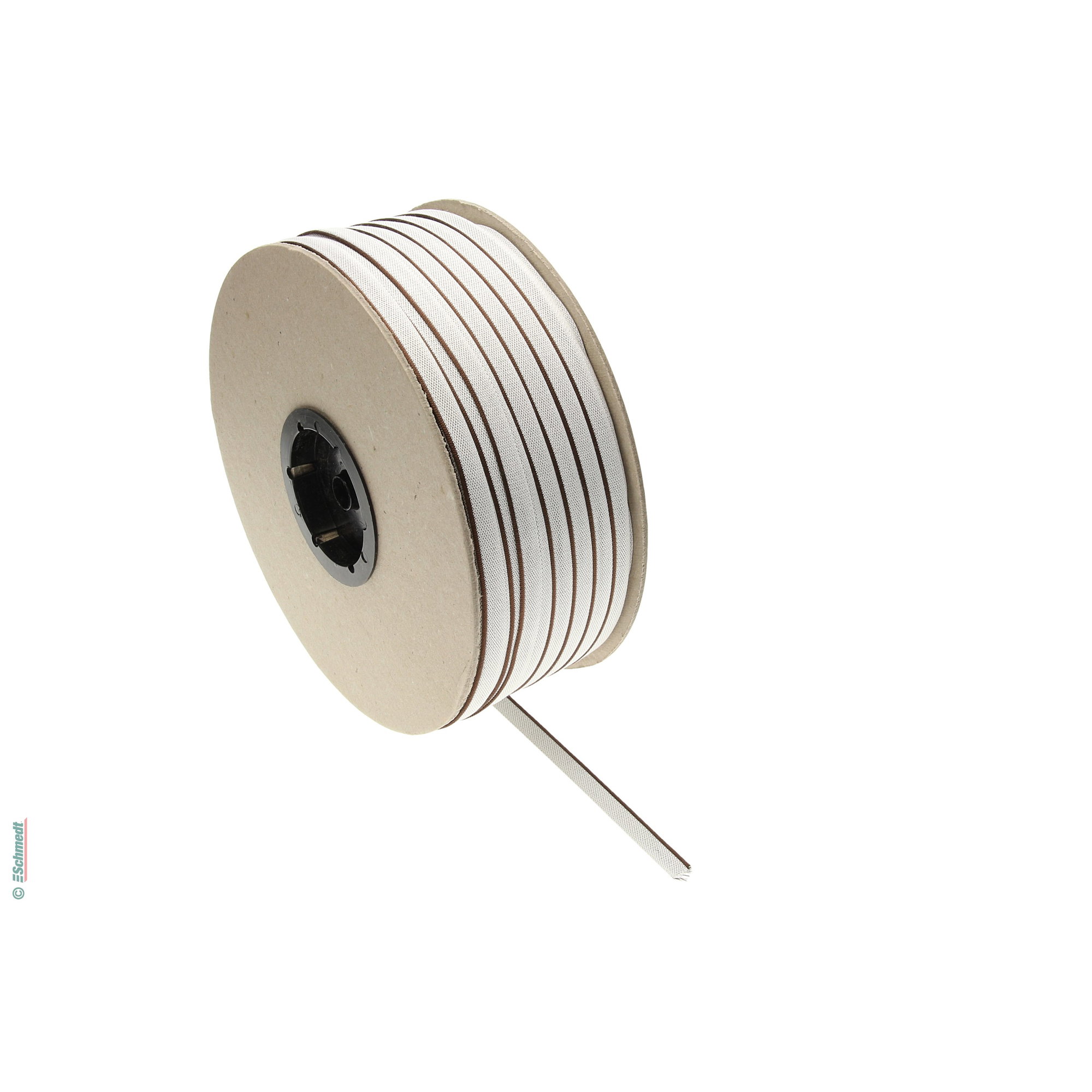 Kapitalband - Premiumqualität - Farbe 412 - dunkelbraun - Rollenlänge (in m) 500 - Farbiges Band, auch Kopfband genannt, das bei Hardcover-B...