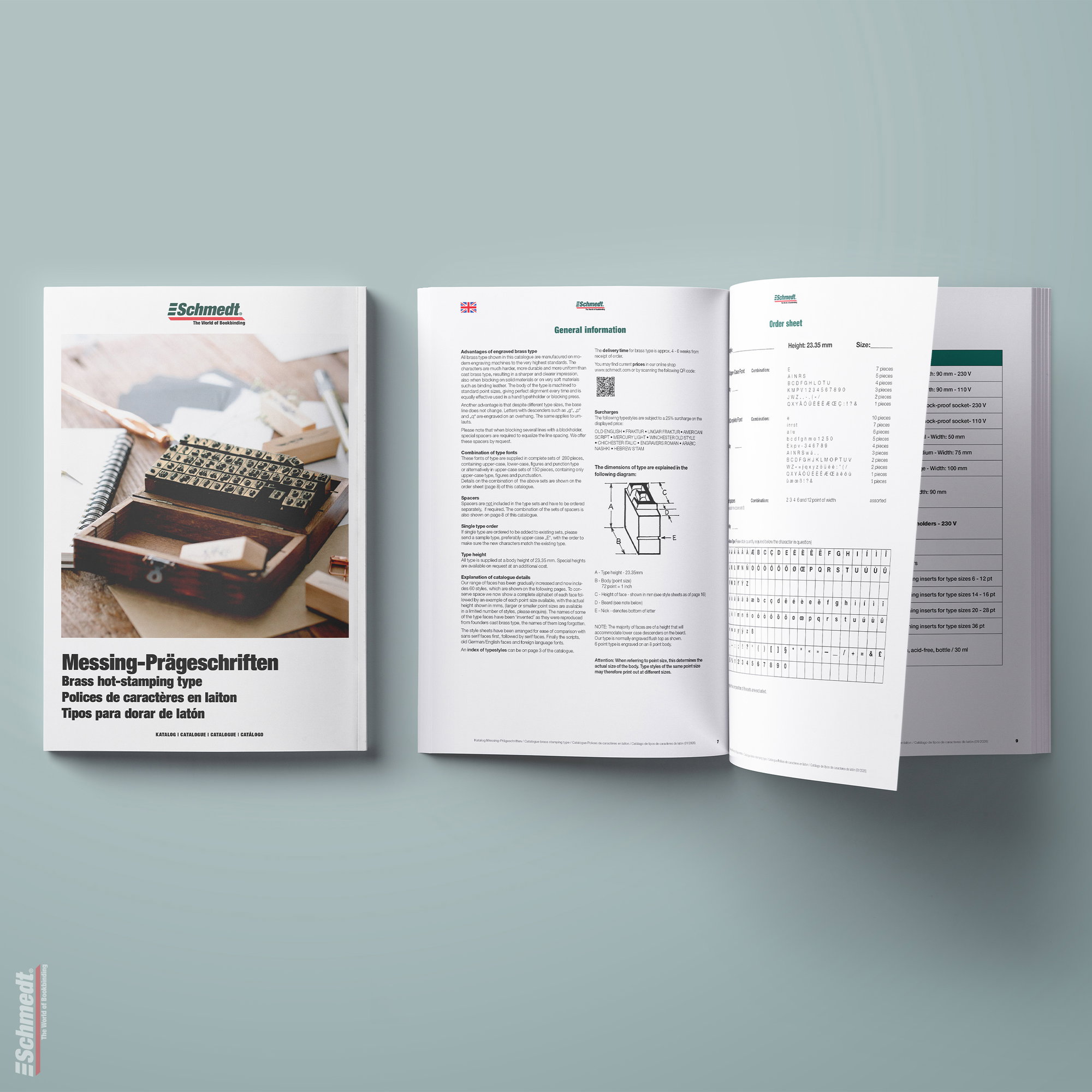 Katalog Messing-Prägeschriften - Neue Ausgabe mit mehr als 60 Schriftarten - In diesem Sonderkatalog finden Sie Abbildungen aller verfügbare...