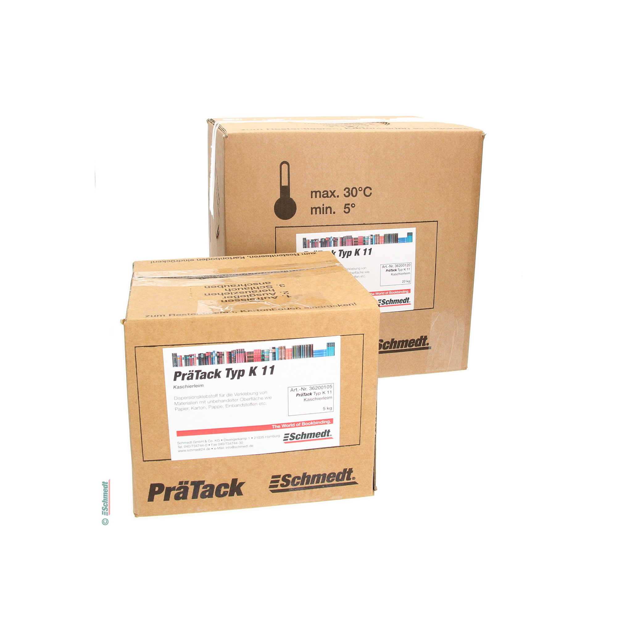 PräTack K11 - Cola de dispersión para contracolar - para el contracolado de materiales con superficies sin tratar como papel, cartón, cartul... - imagen-1