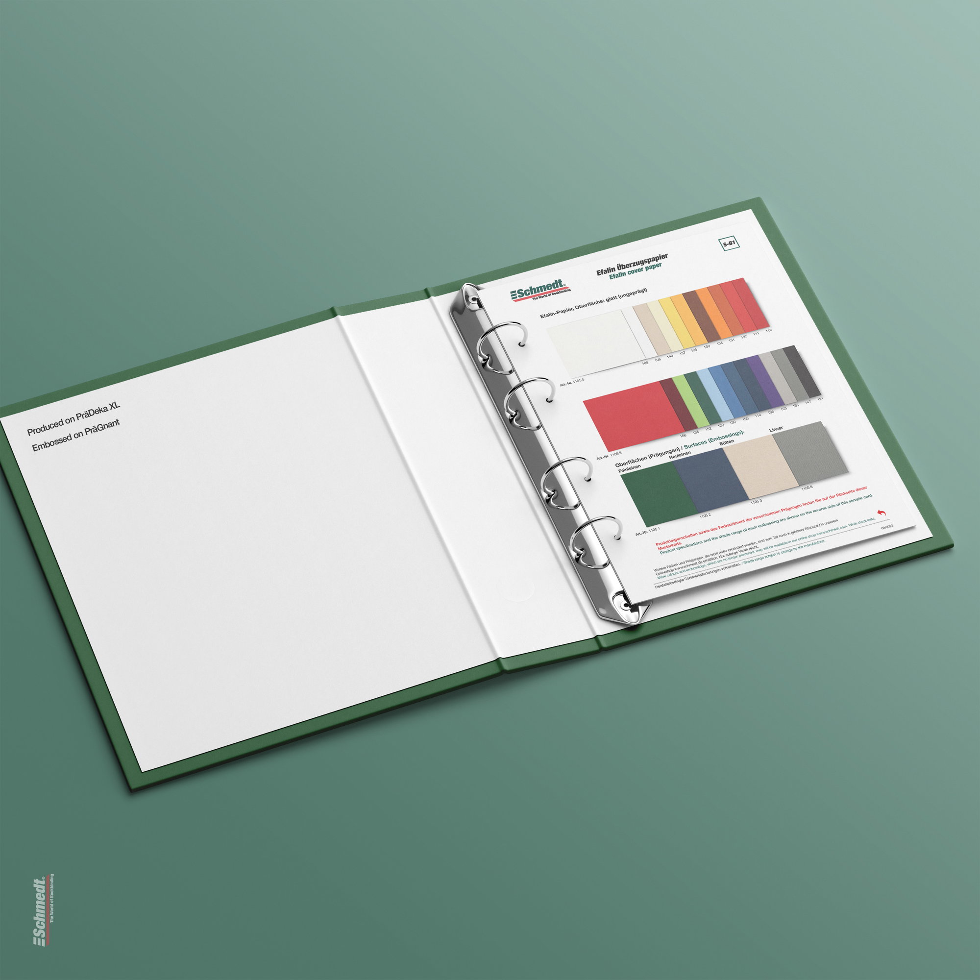 Musterkarte Efalin-Papier - Typ S-B1 Überzugspapiere 1/4 - ... - Bild-2