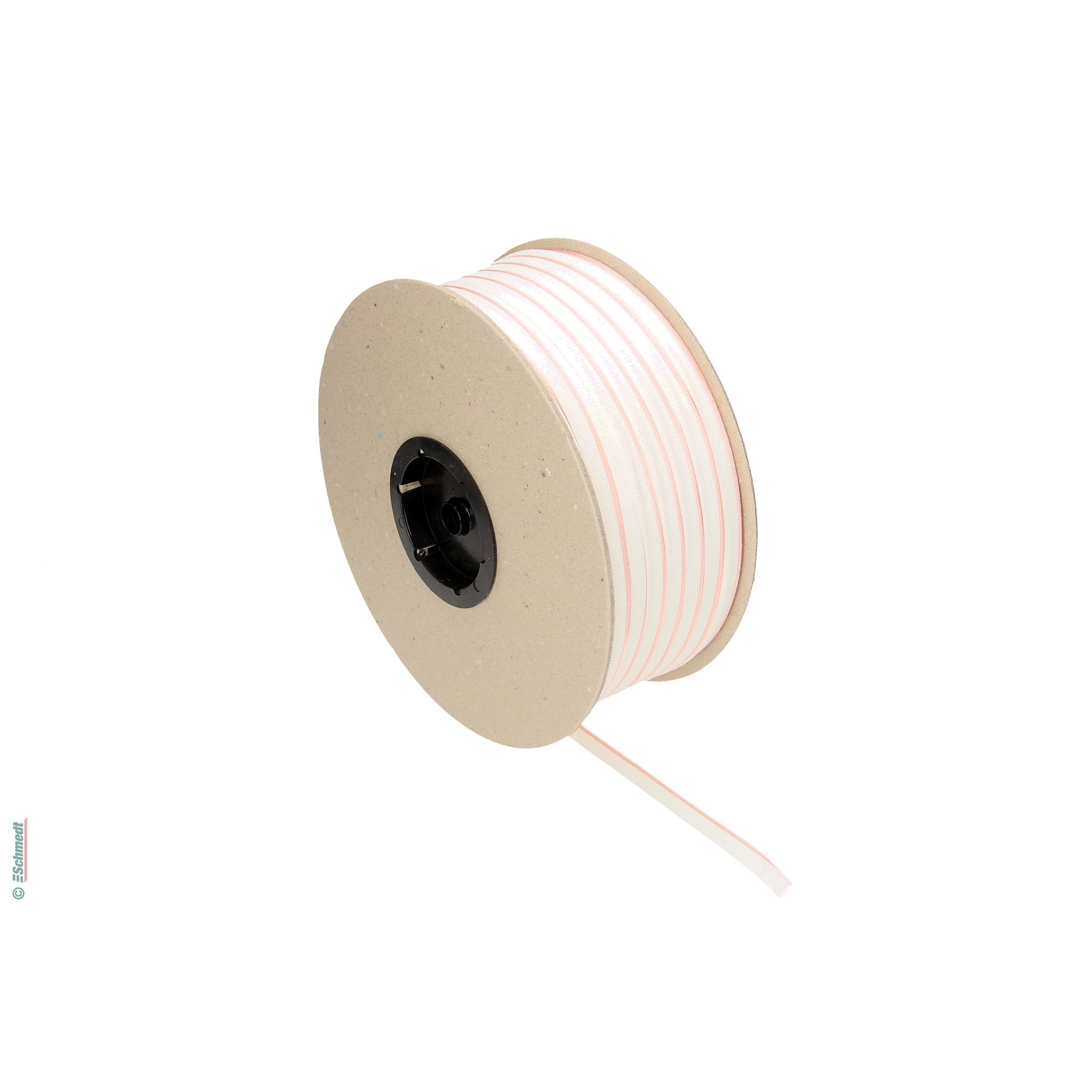 Kapitalband - Premiumqualität - Farbe 402 - apricot - Rollenlänge (in m) 500 - Farbiges Band, auch Kopfband genannt, das bei Hardcover-Büche...