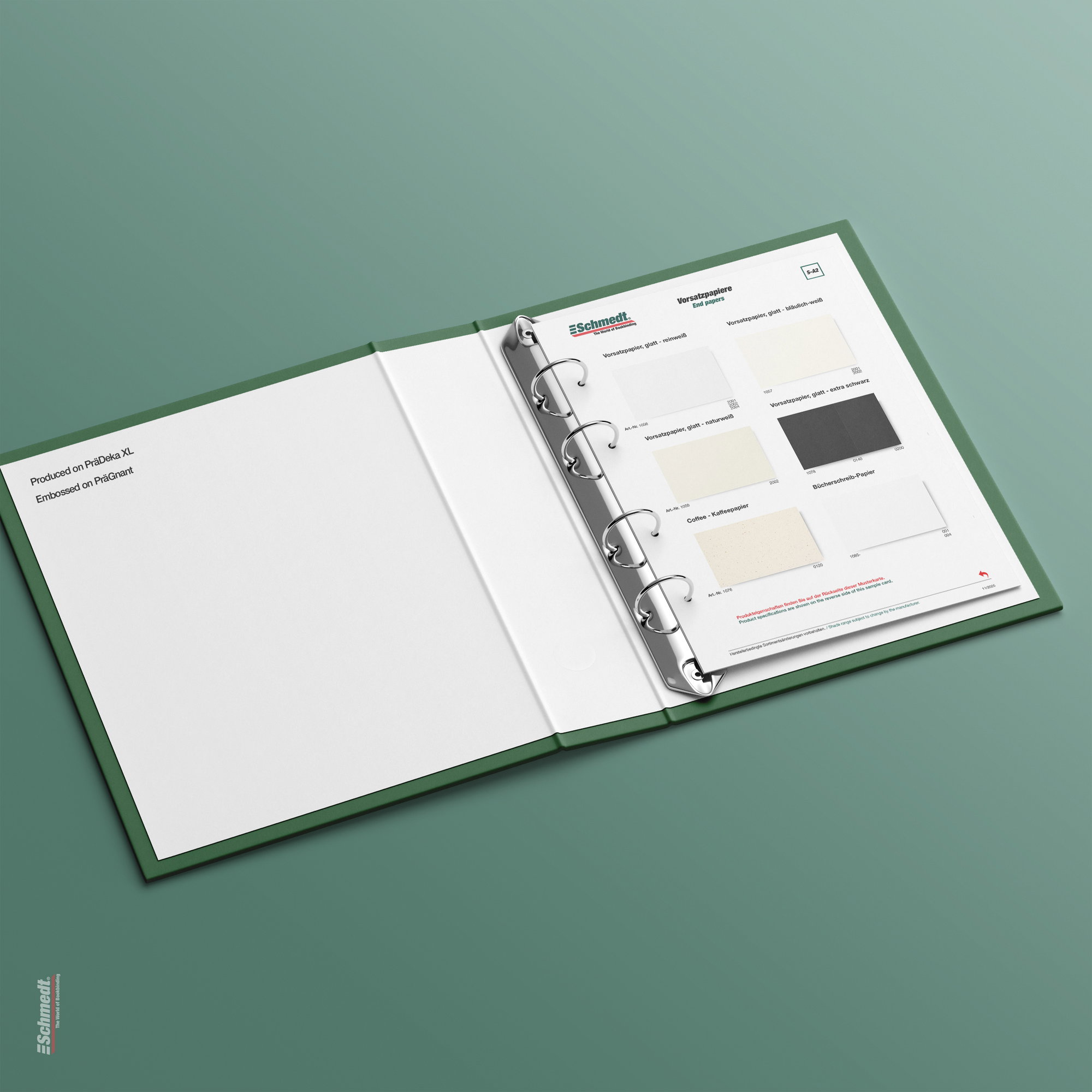 Musterkarte Vorsatzpapier, glatt - Typ S-A2 Vorsatzpapiere 2/2... - Bild-2