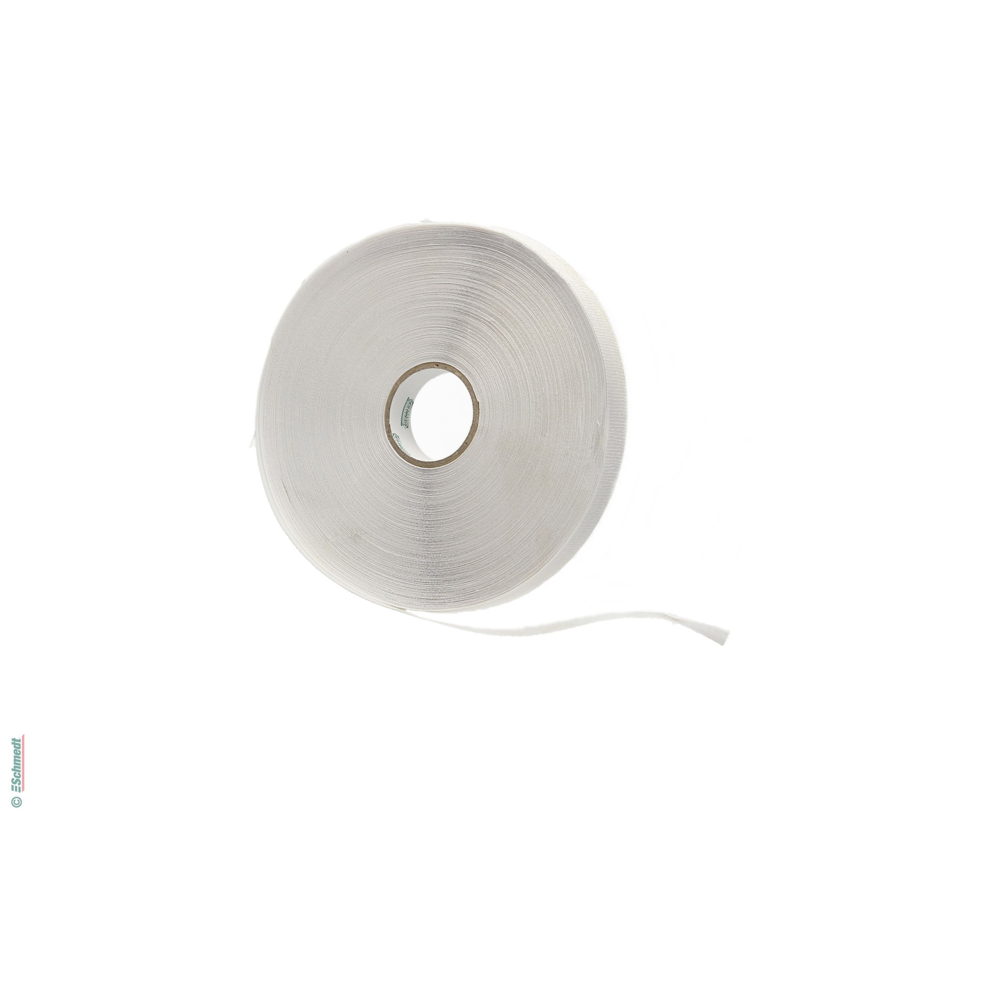 PräPlast ruban d'attelage • blanc - Matériau Mousseline sur papier - Ruban avec bande auto-collante de 6 mm pour fixer sur les couvertures e...