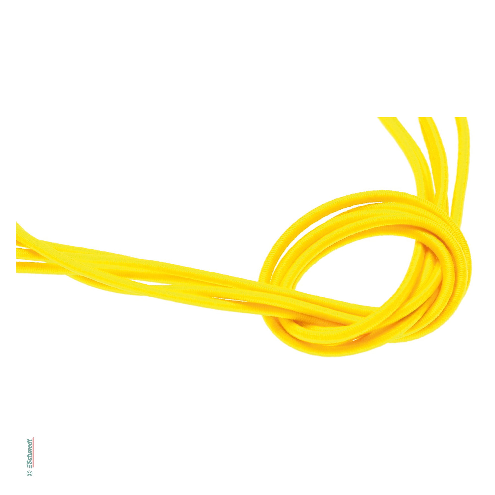 Cordón de goma unido en círculo - Color 004 - amarillo - Aplication: para encuadernar o cerrar carpetas, menus, tarjeta de invitación etc....