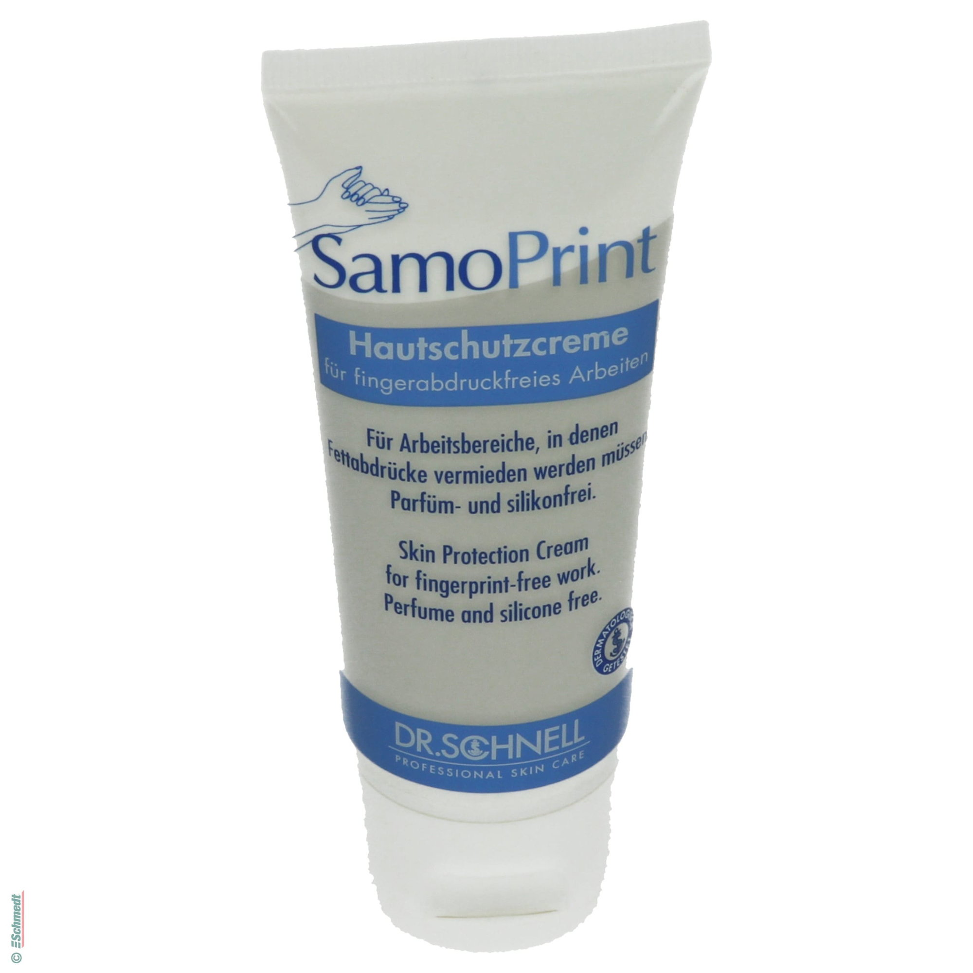 Dr. Schnell Samoprint - Handcreme - Tube à 75 ml - schützt empfindliche Werkstücke vor Fettabdrücken durch den Bearbeiter und die Haut beim ... - Bild-2