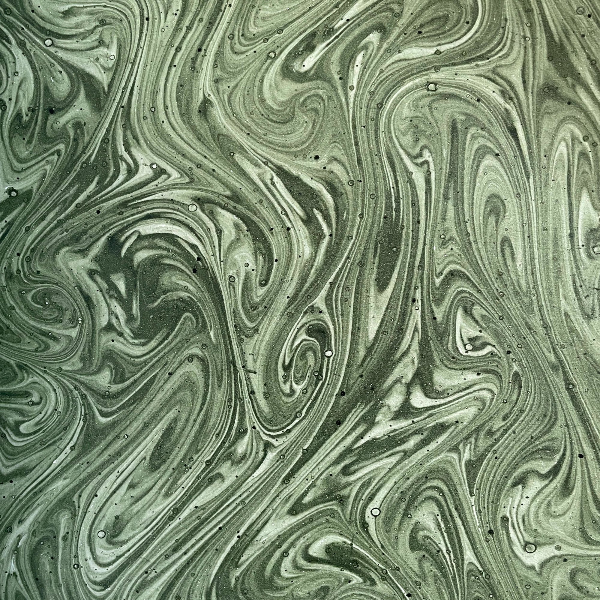 Genuine French marbled paper - Colour 009 - green - Format 65 x 50 cm (SG)... - image-1