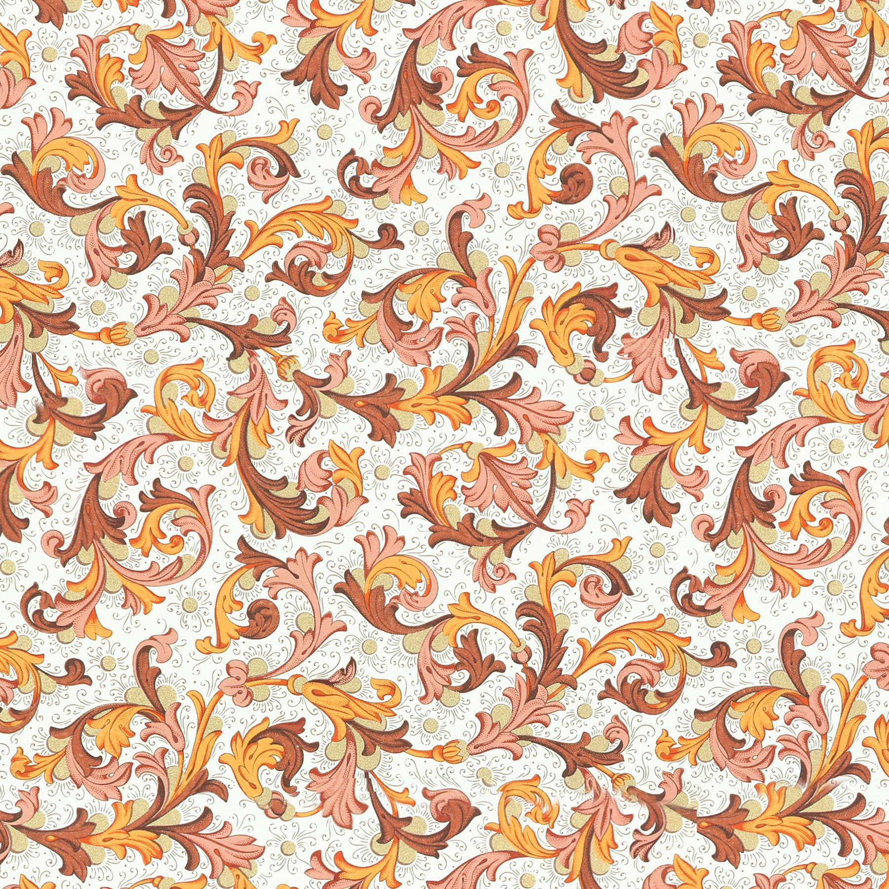 Florentine paper, mat - Colour 016 - Petit Fleur No. 7 - printed Italian paper used as cover paper for books, boxes and cases or to line the... - image-1
