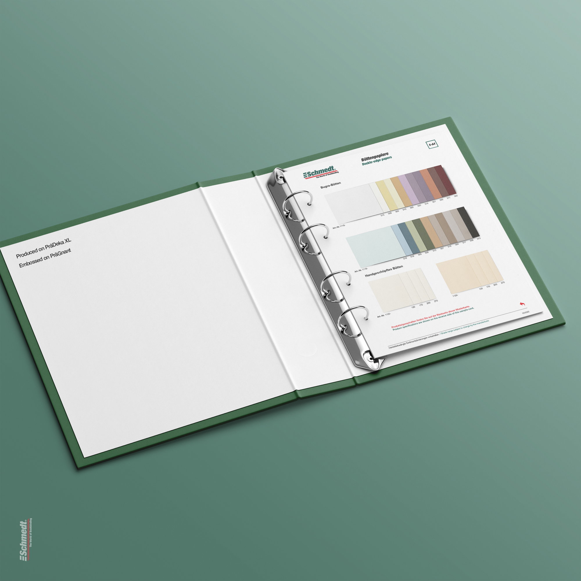 Musterkarte Bugra und handgemachte Büttenpapiere - Typ S-A4 Büttenpapier 2/2... - Bild-2
