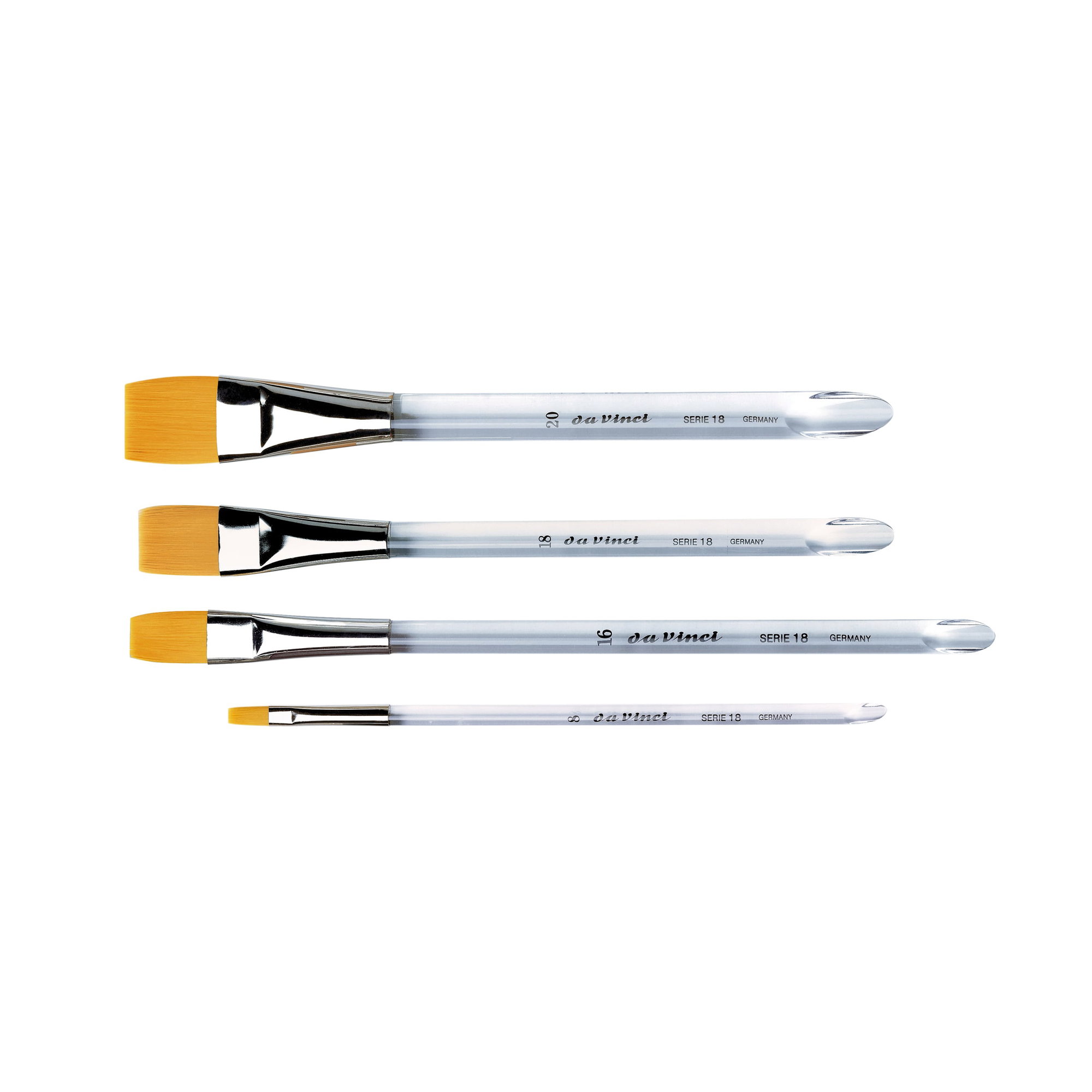 da Vinci NOVA pincel para bases, Serie 18 - plano, con fibras sintéticas Toray extra finas - Pincel de base para gráficos. Para pinturas acr...