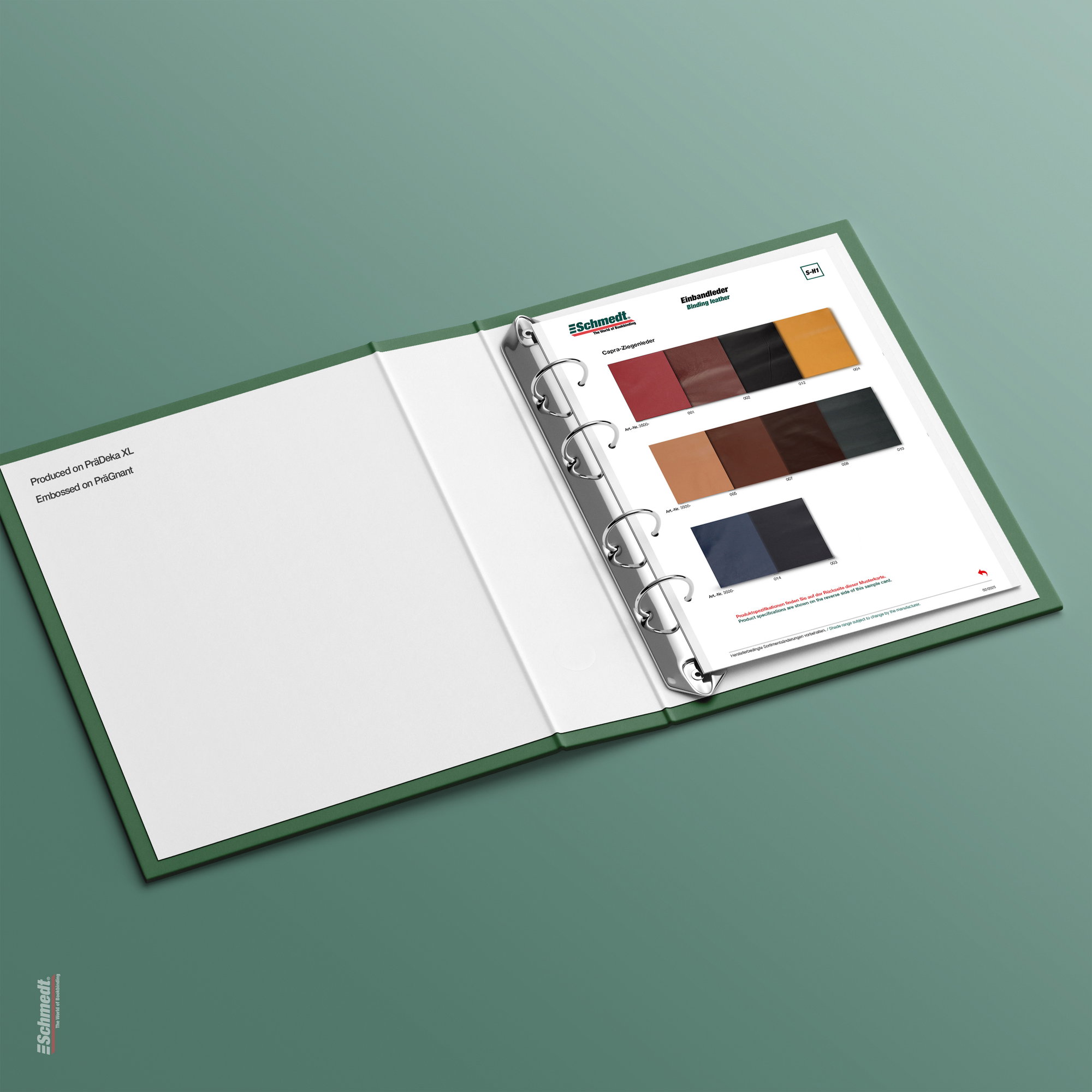 Tarjeta de muestras Cabritilla Capra - Tipo S-H1 Cuero para la encuadernación - ... - imagen-2