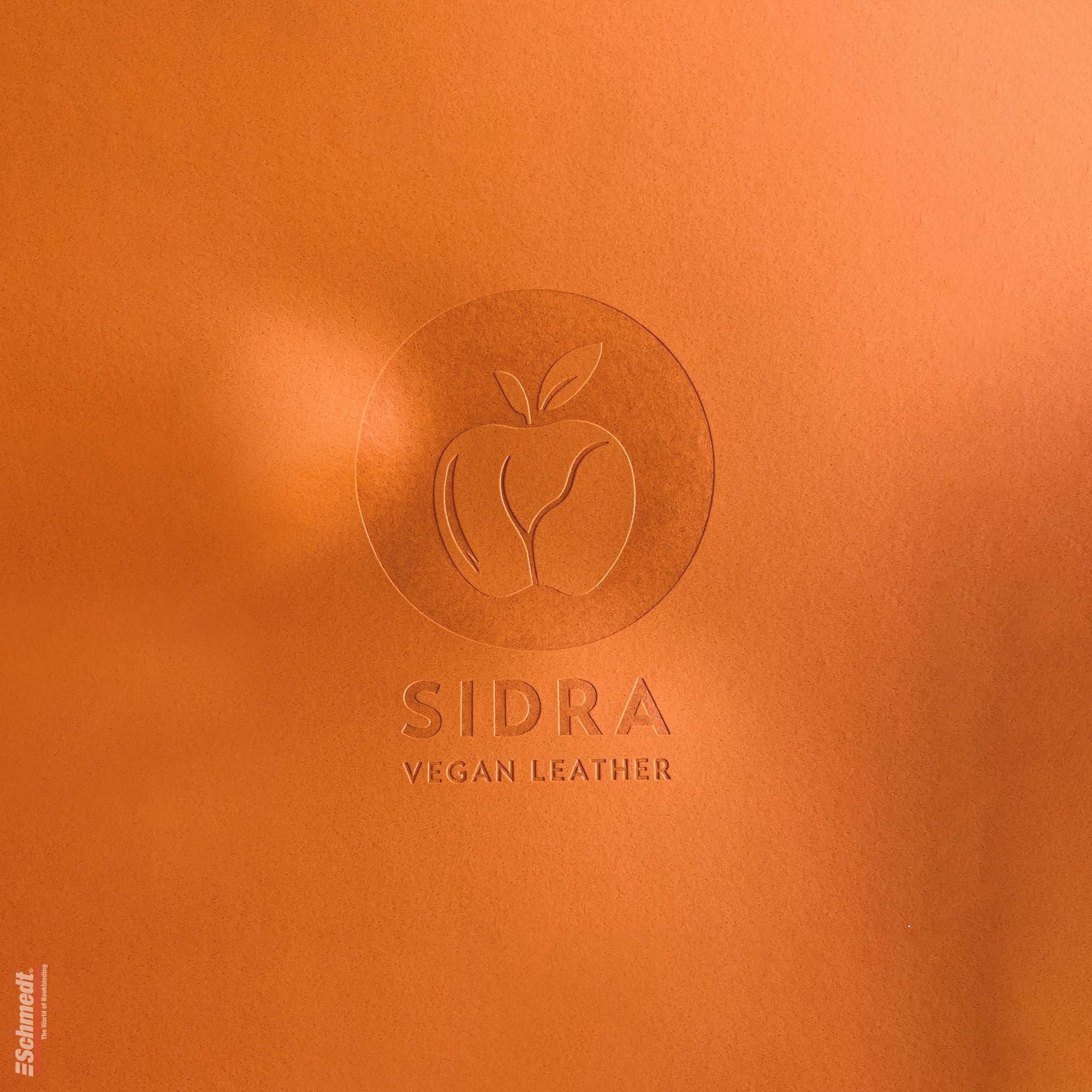 Sidra • cuero de manzana - Color 004 - naranja - Aplicación: para tapas de libros de alta calidad, álbumes, menús, cajas etc.... - imagen-2