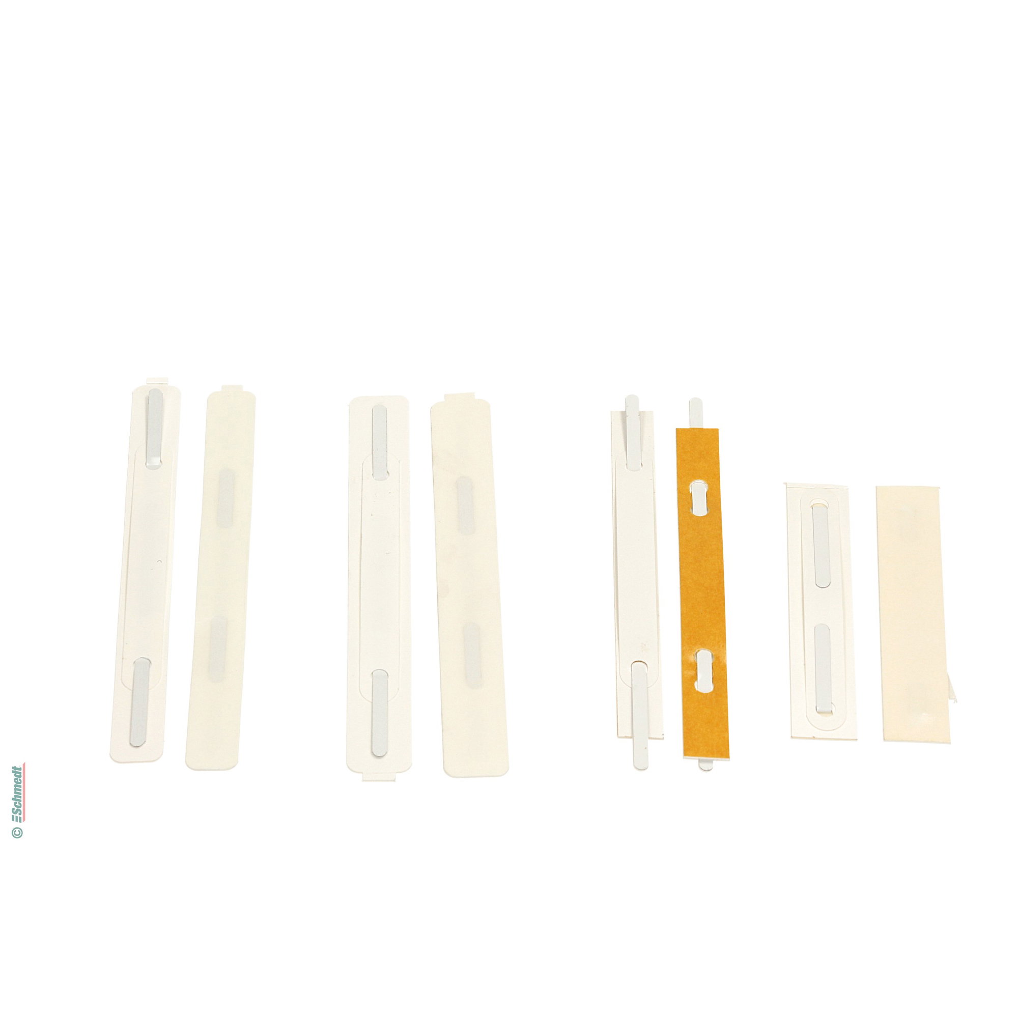 Fastener autoadhesivo para archivar | blanco - se compone de 3 partes - para pegar en carpetas de presentación, carpetas de imágenes y carpe...