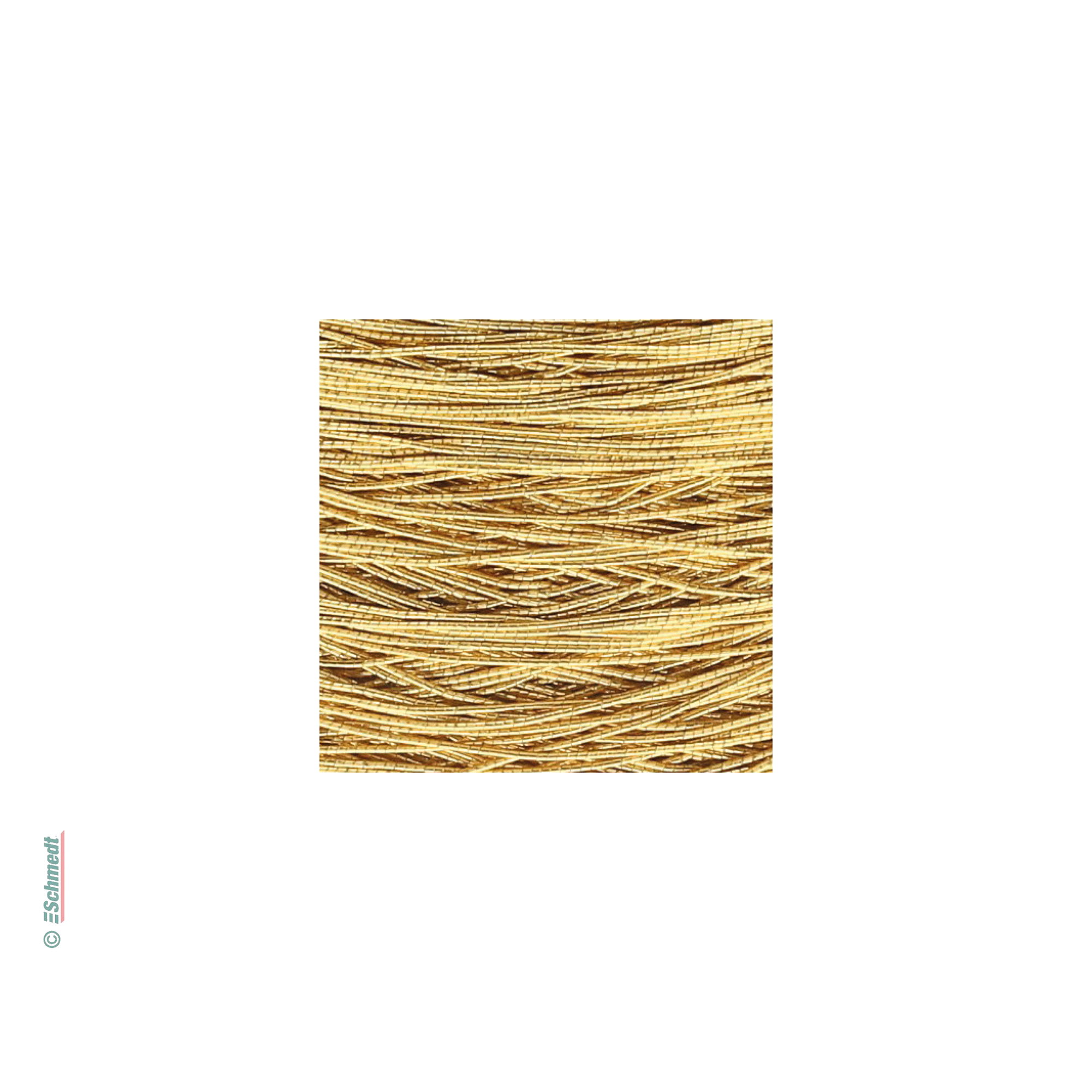 Gummikordel, Lurex-umsponnen - Farbe 201 - gold metallic - Rollenlänge (in m) 100 - Elastische Kordel zum Binden oder Verschließen von Büche... - Bild-2