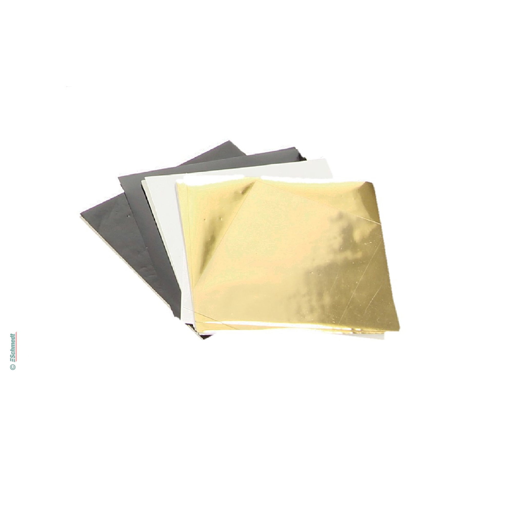 Assortiment de rubans à dorer - Format: env. 100 x 100 mm - » 10x Type 71 or lumineux (code d'art. 48001XXX)
» 10x Type 17 argent mat (code... - image-1
