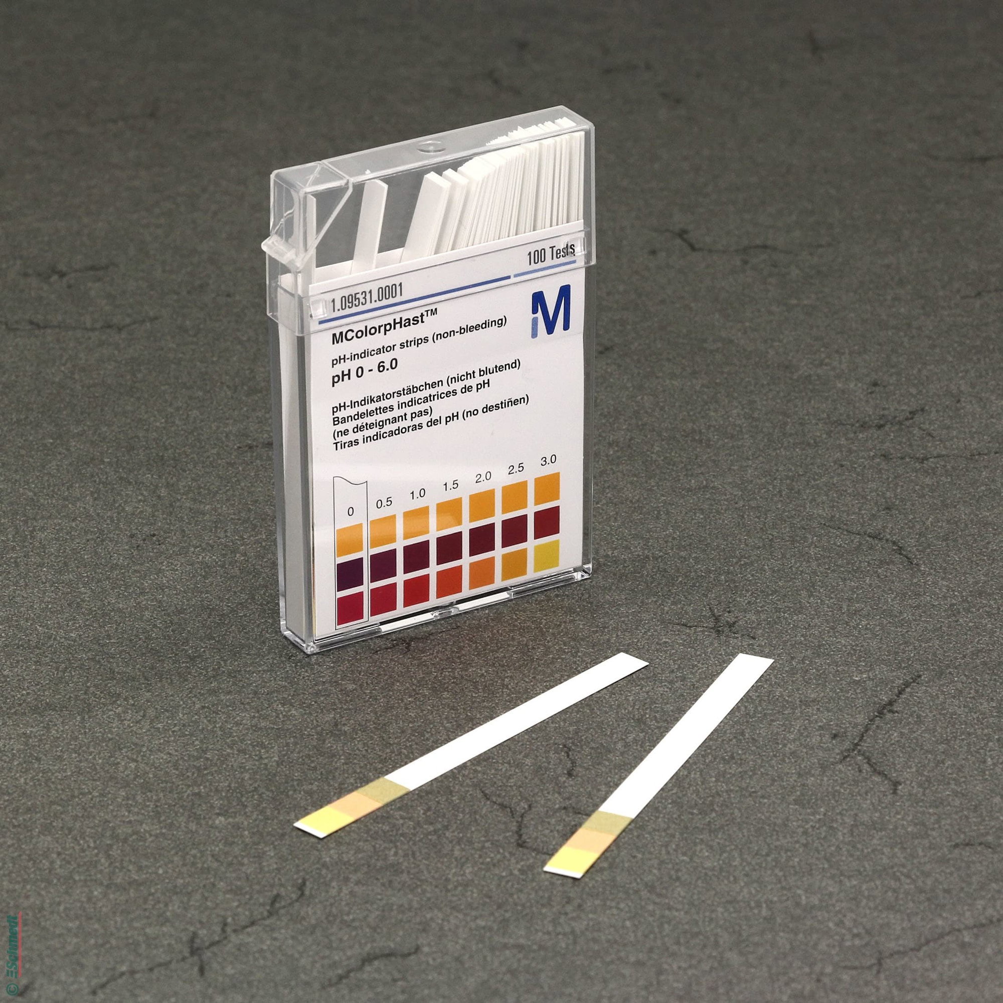 pH indicator strips - Measuring range pH 0 - 6 - to measure the surface ph value of a product...