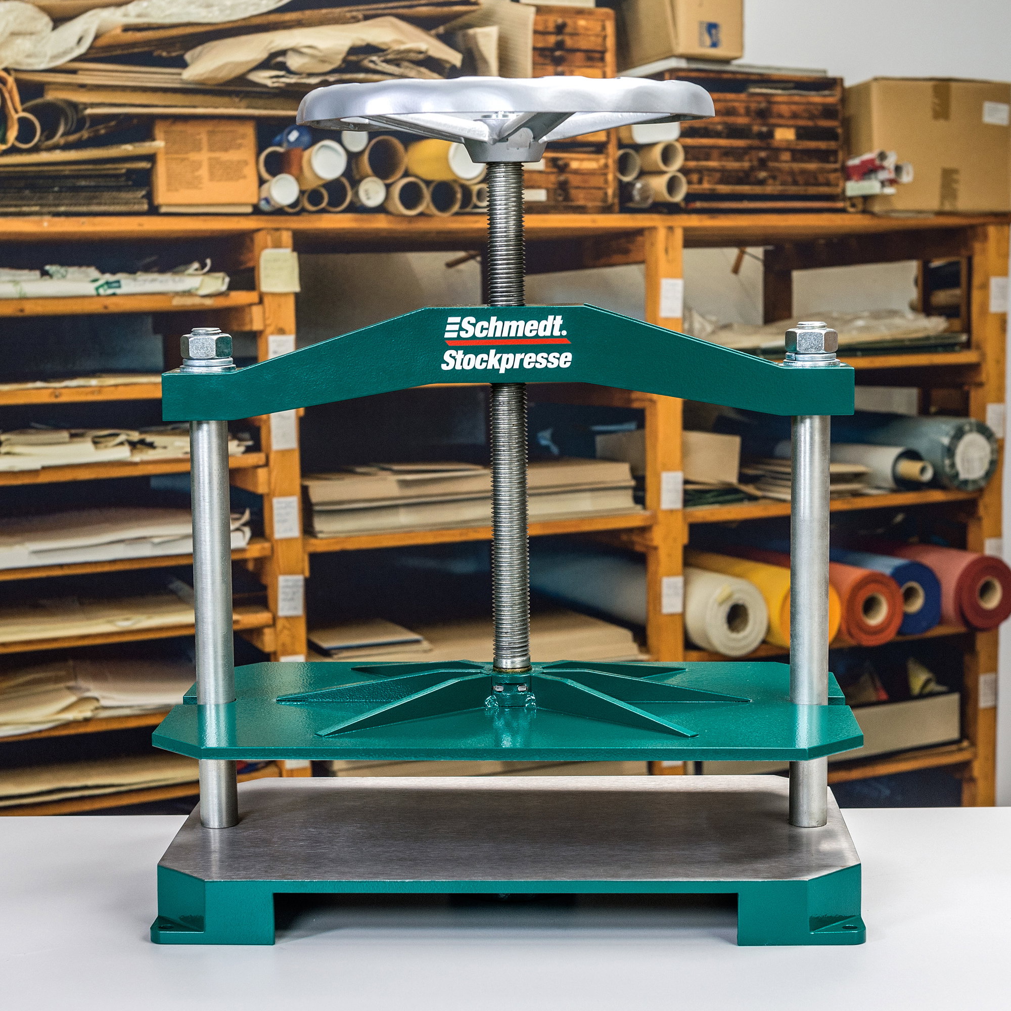 Book press Type I - made of steel - Pressing area: 320 x 440 cm - versatile use for bookbinding and conservation works... - image-3