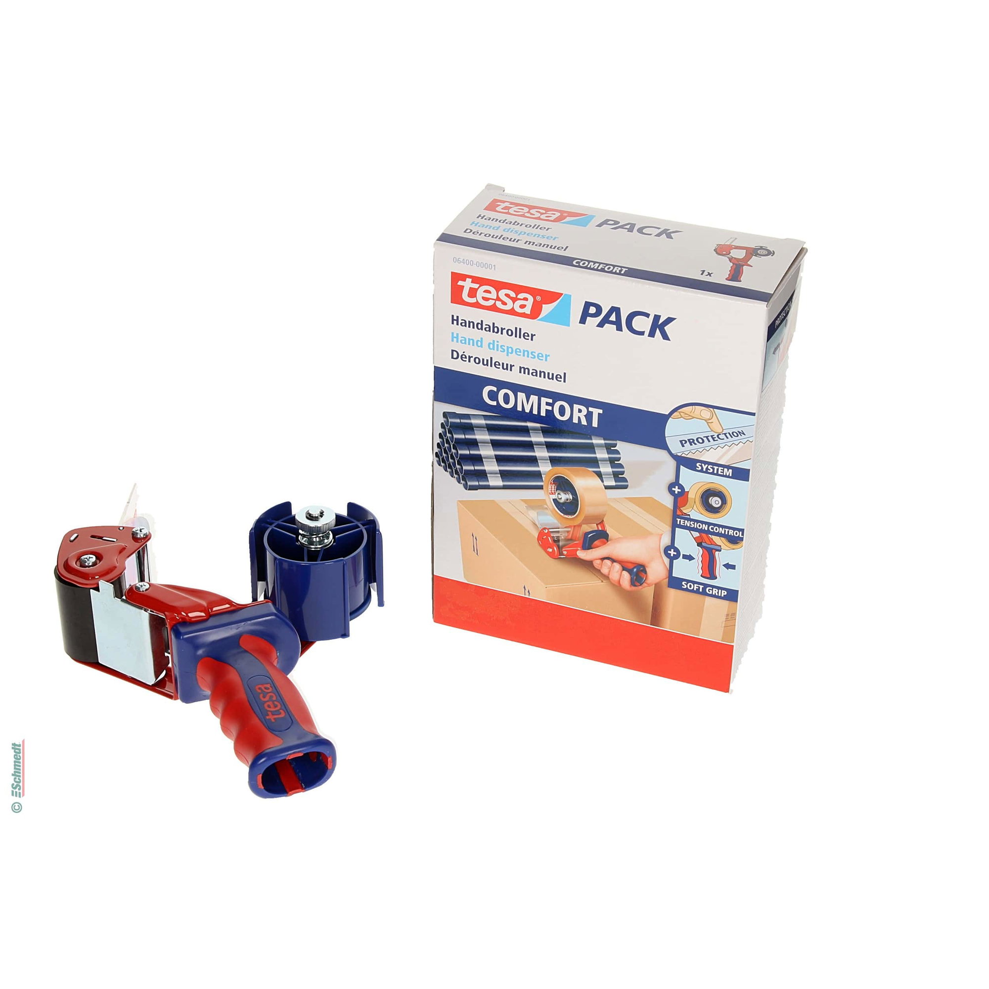 TESA Type 6400 - Hand tape dispenser - for 66 m rolls up to 50 mm of width - to process packaging tapes up to 50 mm width and a max. roll di... - image-3