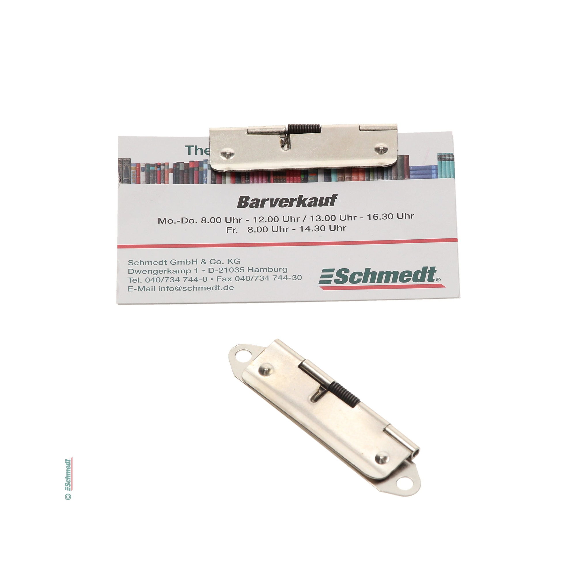Clip para papeles, niquelado - Tamaño: 66 x 16 mm - Aplicación: para sujetar hojas sueltas, a menudo montado a tablas sujetapapeles... - imagen-2