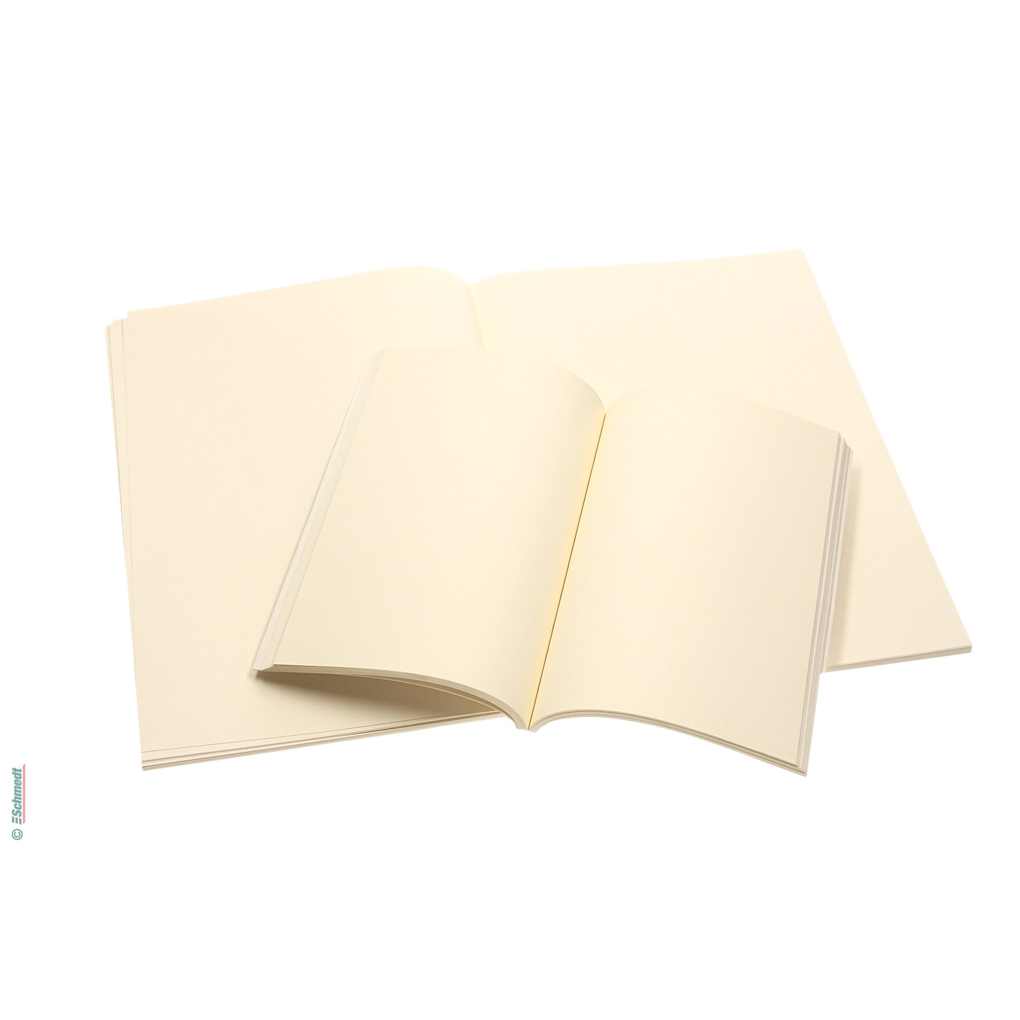 Book block blanks - Colour chamois - Dimensions 105 x 147 mm - Print blank - Blank (empty) book block to make notebooks, diaries, visitor's ... - image-2